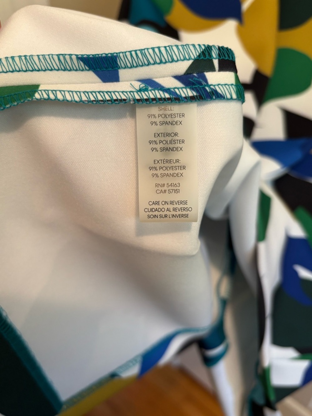 Calvin Klein Floral Sheath Midi Dress in Teal, Blue, Green & Gold - Picture 5 of 5